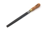 Narex Set of 3 Engineers Files with Timber Handle - Close-up of double-cut pattern on 250mm file