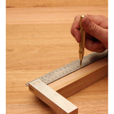 Australian-made Automatic Centre Punch with brass handle and hardened steel point for accurate center marking