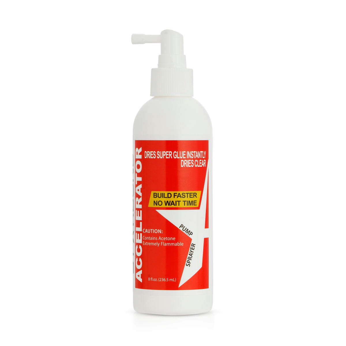 Starbond CA Super Glue Accelerator 8oz bottle with pump - Clear drying formula for fast bonding