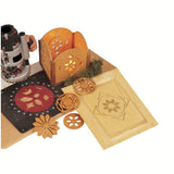 Milescraft Design & Inlay Kit showcasing SpiroCrafter templates for woodworking routers