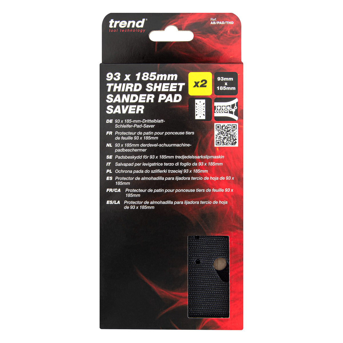 Trend Third Sheet Sander Pad Saver 93 x 185mm Pack of 2