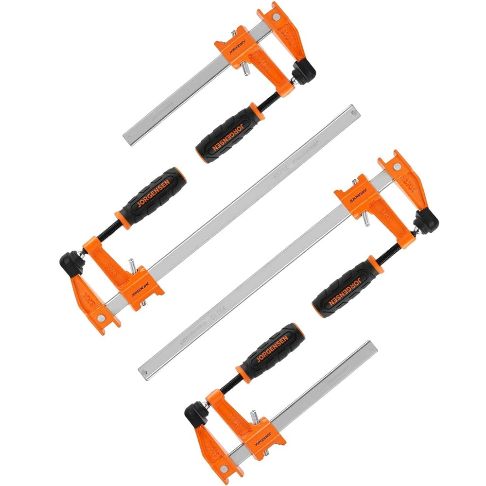 Pony Jorgensen 4-Piece Medium Duty Steel Bar Clamp Set 6in & 12in Capacity