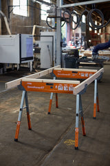 BORA Two Pack Adjustable Speedhorse XT Saw Horse 680kg Capacity - Extended legs view