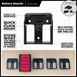 StealthMounts Bosch Battery Mounts 18V Pack of 6 Blue