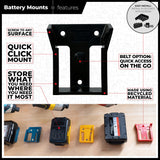 StealthMounts FLEX 24V Battery Mounts Pack of 6 Black