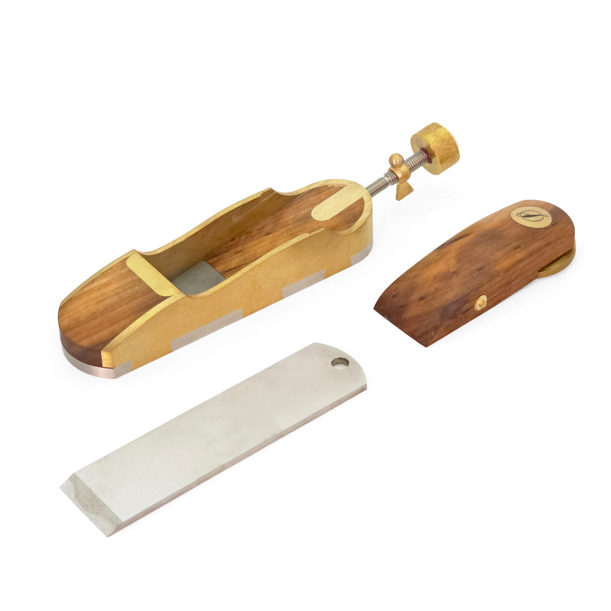 Ironbark Toolworks Infill Block Plane with v2 Adjuster and Mulga Inlay craftsmanship close-up
