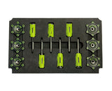 Expandable woodwork bench dogs for 3/4in & 20mm dog holes, innovative design with hex bolt and ergonomic bow knob