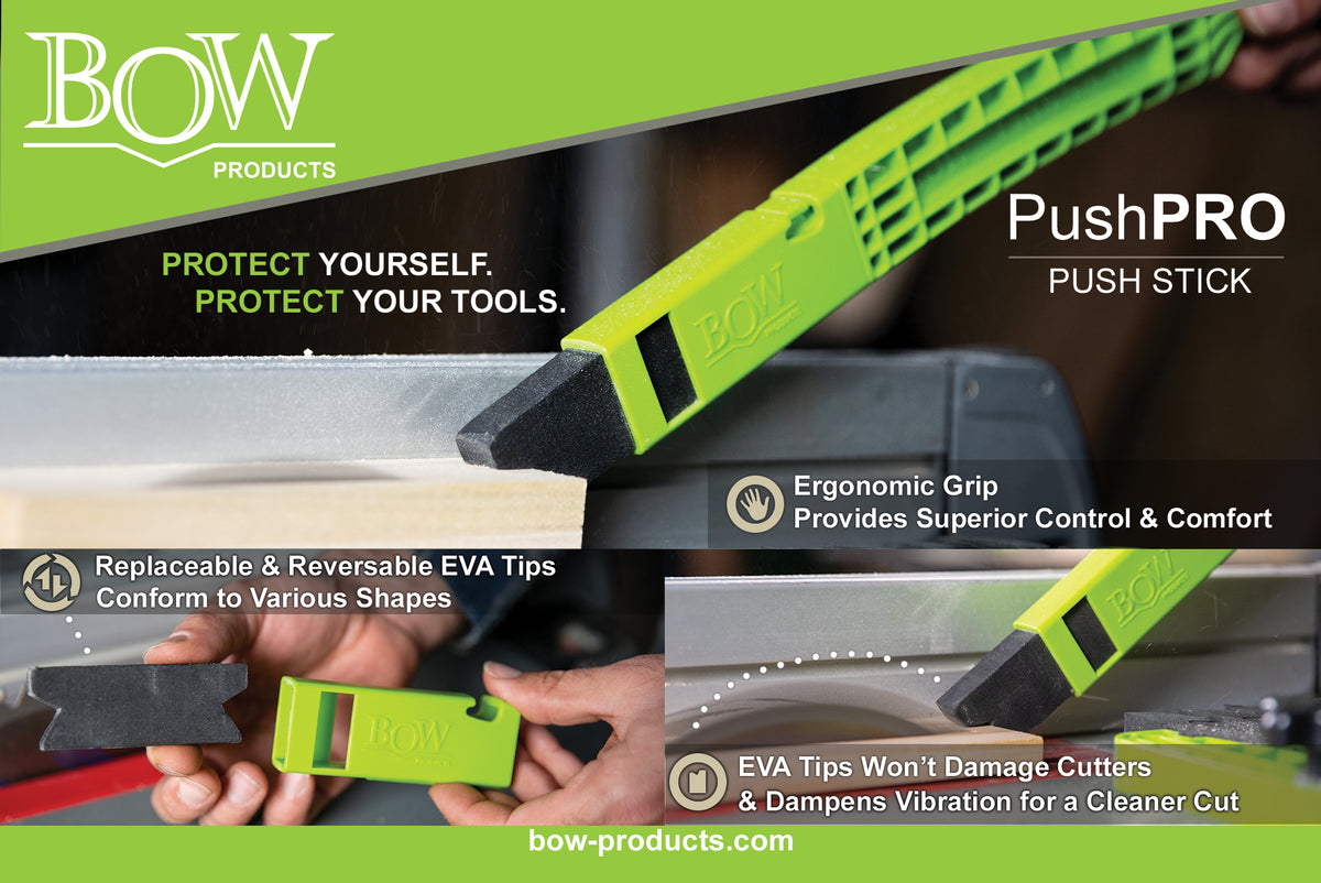 BOW Products PushPRO Push Stick with EVA Tips angle view