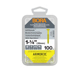 BORA Tool 8Gx31mm Coarse Pocket Wood Screws SQD Pack of 100 in colour-coated finish
