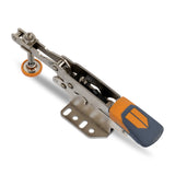 BORA Tool Large Auto Adjust Horizontal Toggle Clamp in action, showcasing robust adjustment mechanism