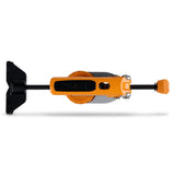 BORA Tool Dog Hole Auto Adjust Inline Toggle Clamp in action - versatile woodworking tool for unobstructed workpiece clamping