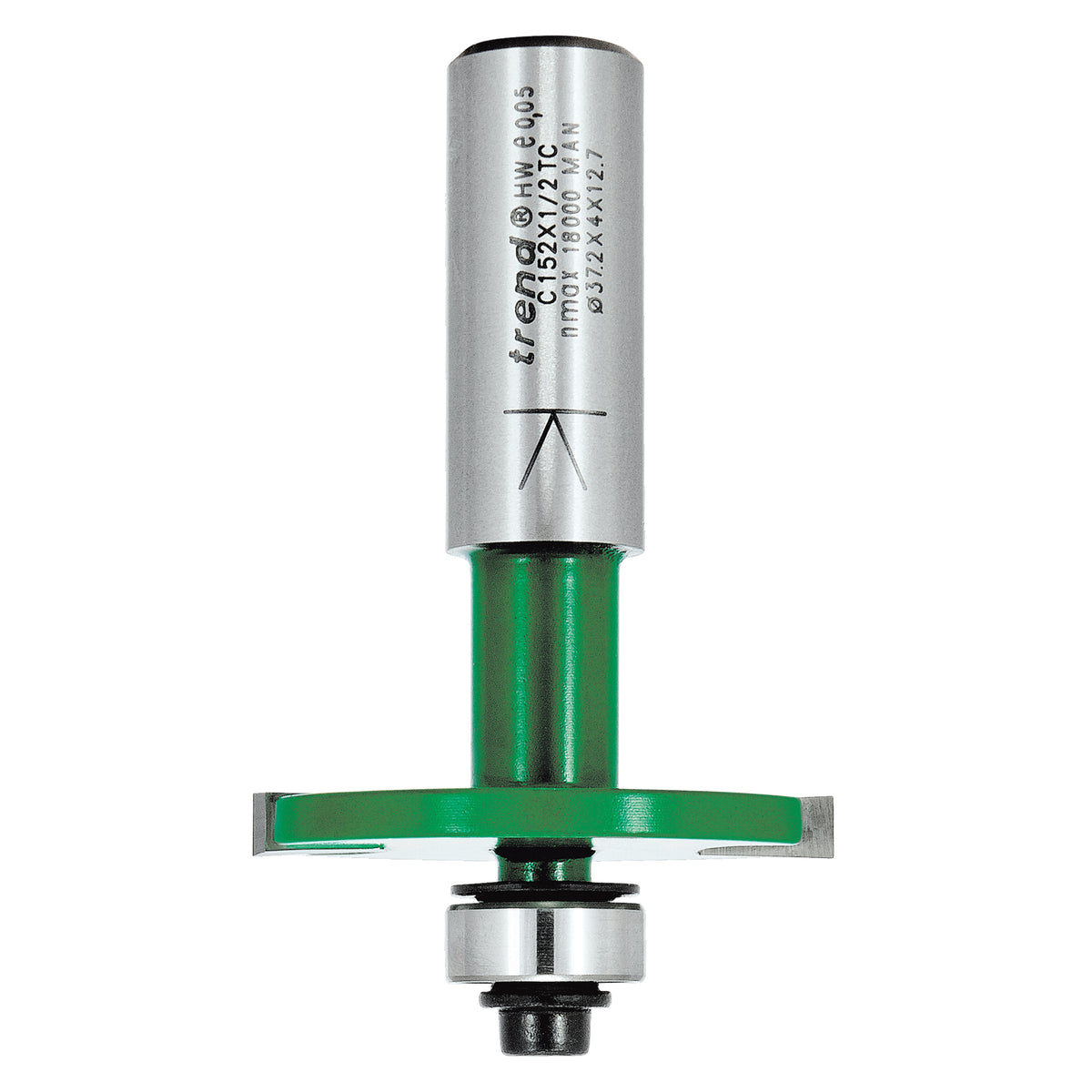 Trend Biscuit Jointer Bit with Bearing Set 4mm x 37.2mm 1/2in Shank