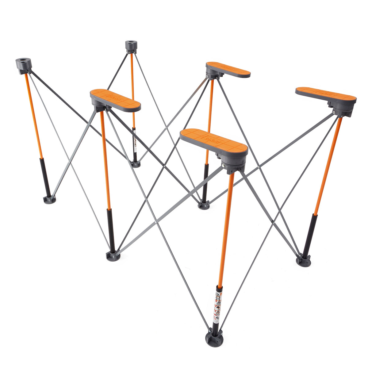 BORA Wide Panel Supports in use with Centipede Work Stand, preventing pieces from falling into struts
