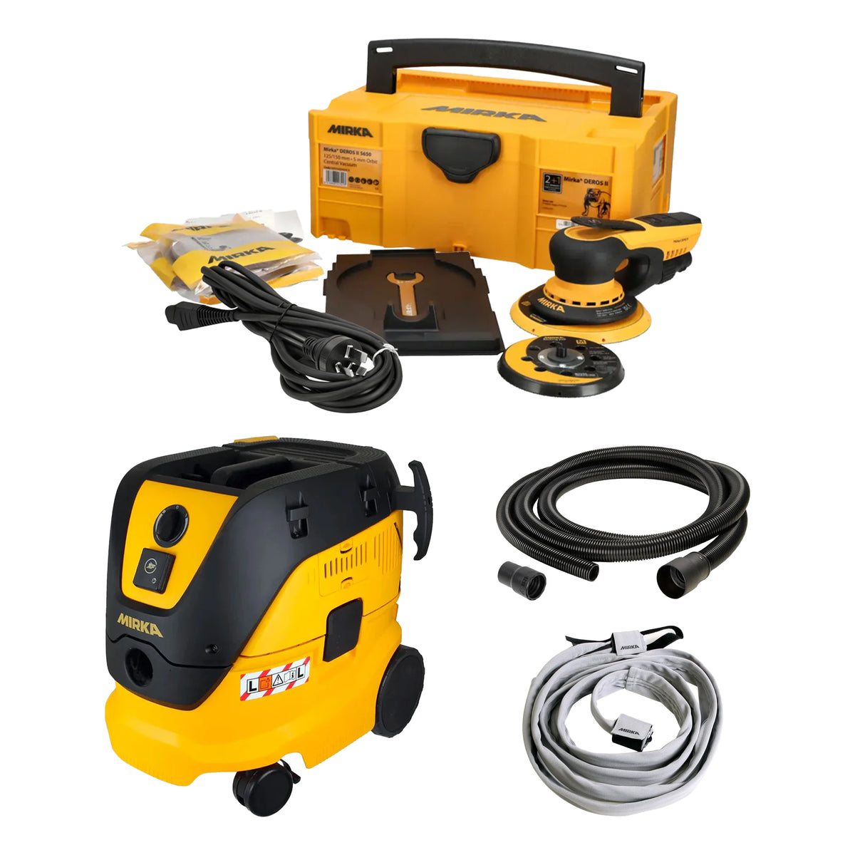 Mirka DEROS II Random Orbital Sander & Dust Extractor Bundle with Systainer