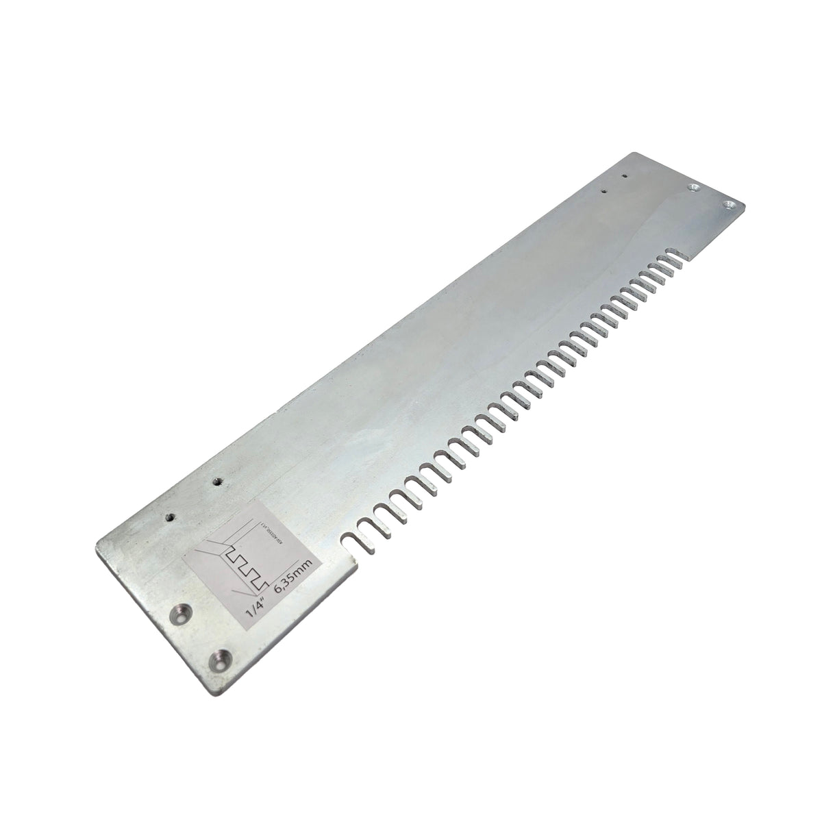 Trend 1/4in Half-Blind Template mounted on Trend 300mm Dovetail Jig. Zinc-plated steel for 8-12mm thick material