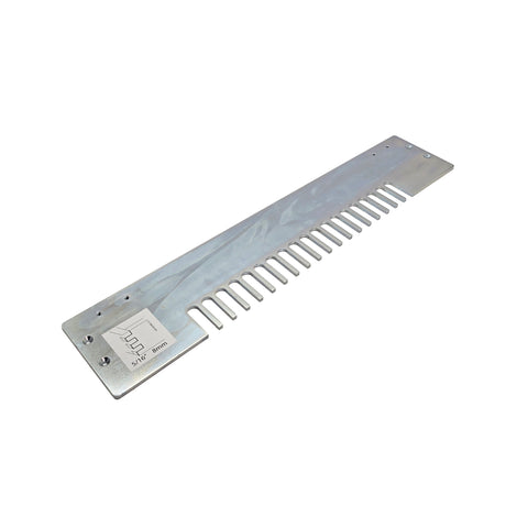 Trend 5/16in Box Joint Template for 300mm Dovetail Jig, laser-cut zinc-plated steel template for box joint woodworking