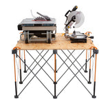 BORA Centipede Work Stand 1200 x 1200mm with Carry Bag in use at a job site