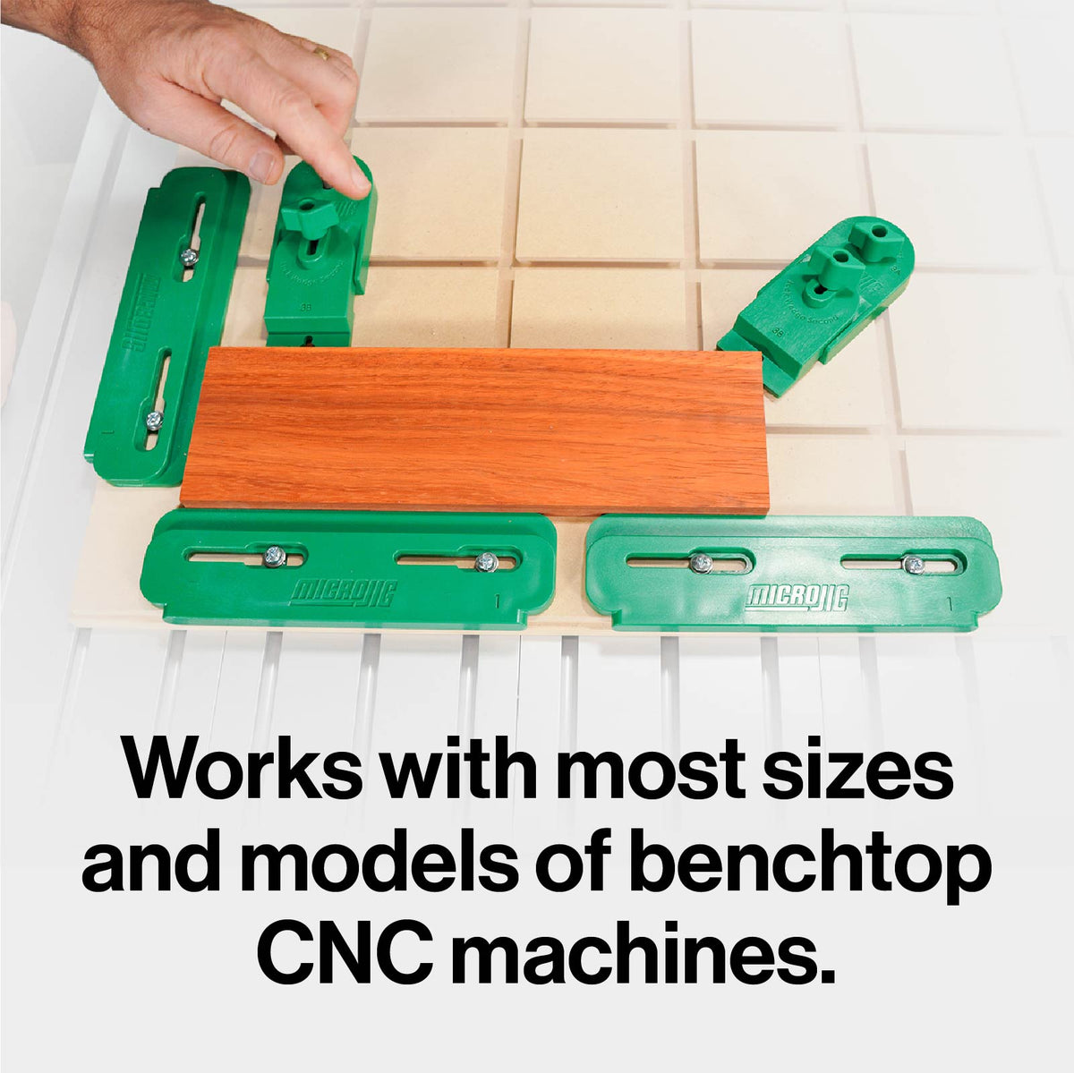 Versatile MicroJig MatchFit Edge Guide 3-Piece Kit accessory for precise work-holding and workspace organization