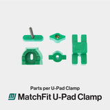 MicroJig MatchFit U-Pad Clamp 2-Piece Kit, showcasing secure dovetail clamping solution for versatile work-holding