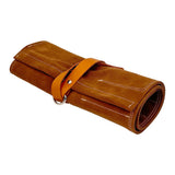 En Mina 12 Pocket Suede Chisel Roll