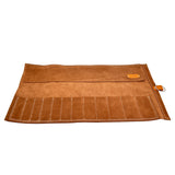 En Mina 12 Pocket Suede Chisel Roll