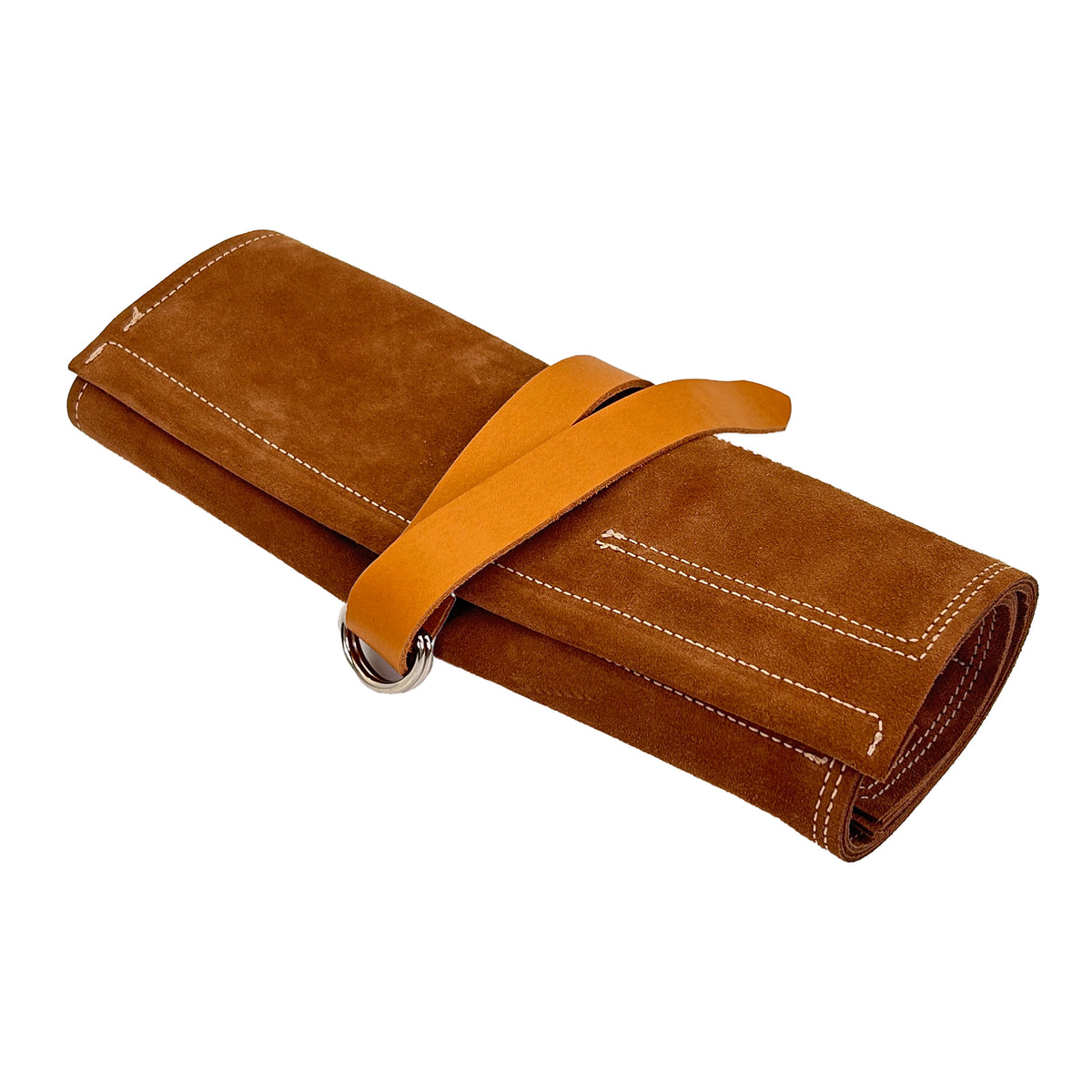 En Mina 9 Pocket Suede Chisel Roll