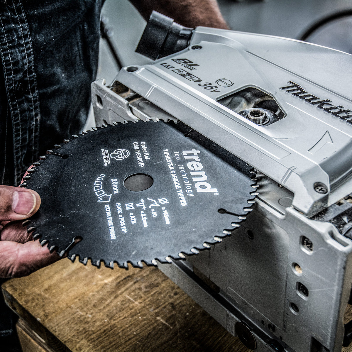 Trend 160mm x 20mm x 60T PTFE Coated Fine Cut Off Circular Saw Blade