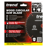 Trend 165mm x 20mm x 60T PTFE Coated Fine Cut Off Circular Saw Blade