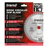 Trend 184mm x 16mm x 24T Thin Kerf Ripping Cordless Circular Saw Blade