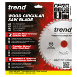 Trend 210mm x 30mm x 60T Thin Kerf Fine Cut Off Cordless ATBR Circular Saw Blade