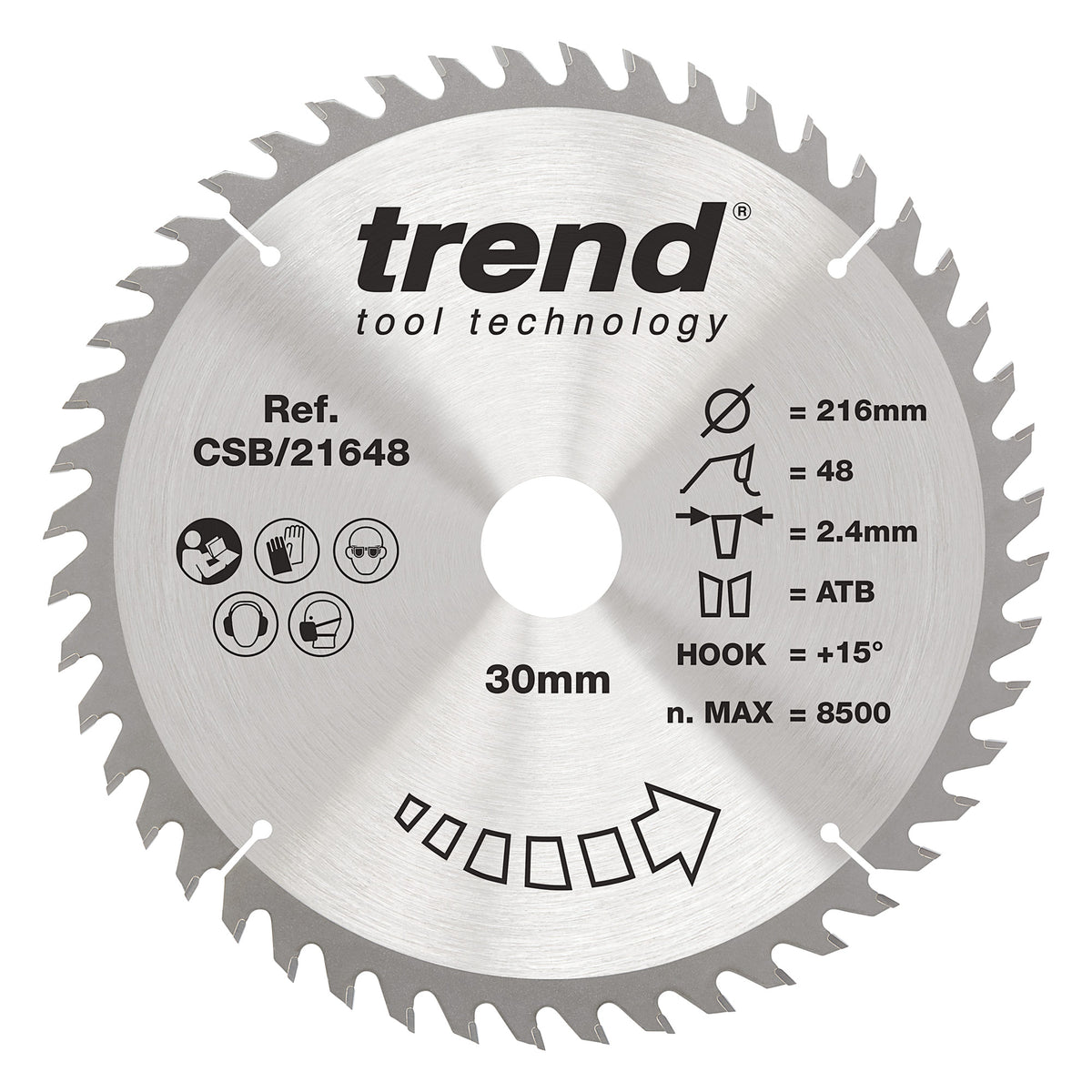 Trend 216mm x 30mm x 48T General Purpose Circular Saw Blade