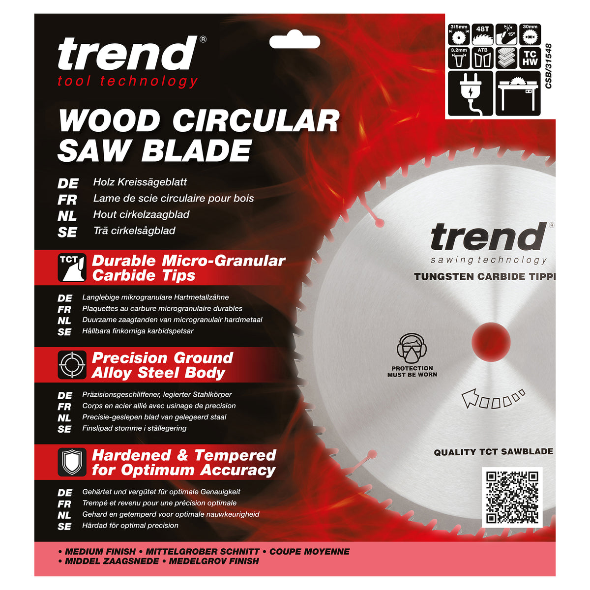 Trend 315mm x 30mm x 48T General Purpose Circular Saw Blade