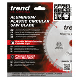 Trend 140mm x 20mm x 42T Aluminium/Plastic Circular Saw Blade
