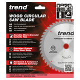 Trend 185mm x 20mm x 24T Ripping Cordless Mitre Saw Blade
