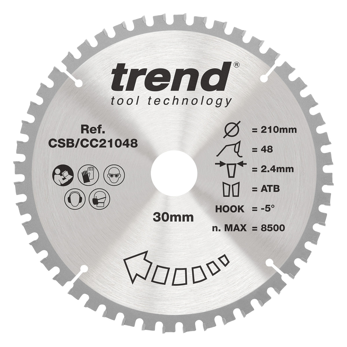 Trend 210mm x 30mm x 48T General Purpose Mitre Saw Blade