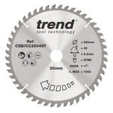 Trend 250mm x 30mm x 48T General Purpose Cordless ATBR Mitre Saw Blade