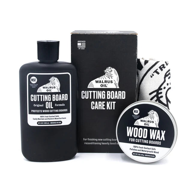 Walrus Oil Cutting Board Care Kit Food Safe for Chopping Boards