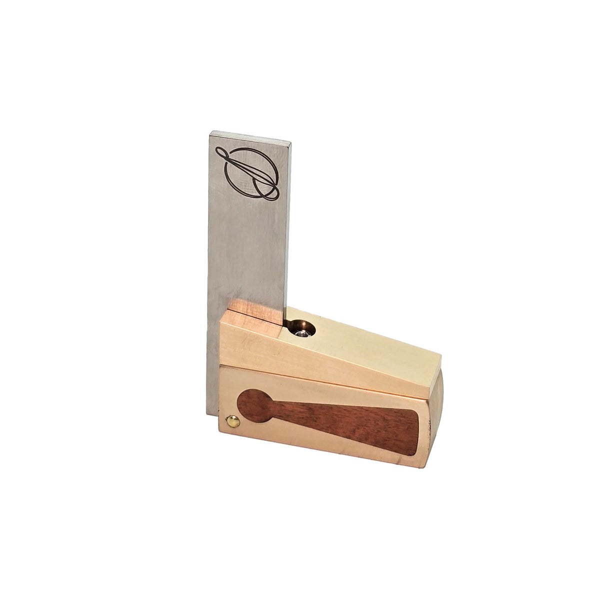 Solid brass dovetail attachments for Ironbark try squares, 1:6 and 1:8 ratios screw into M3 hole