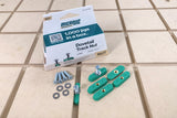 MicroJig MatchFit Dovetail Track Nut Hardware 6-Piece Kit in use with a dovetail groove