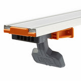 BORA NGX Clamp Edge Saw Guide 2500mm end detail, enhancing precision and efficiency in woodworking