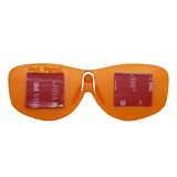 FastCap Eye Mount for CatEyes Safety Glasses attached to a wooden workbench