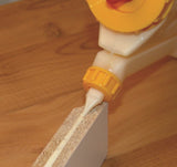 FastCap GluBot 448mL woodworking glue dispenser in action at an angle