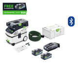 Festool CTMC MIDI 15L M Class 18V Cordless Mobile Dust Extractor 8.0Ah Bluetooth Energy Set