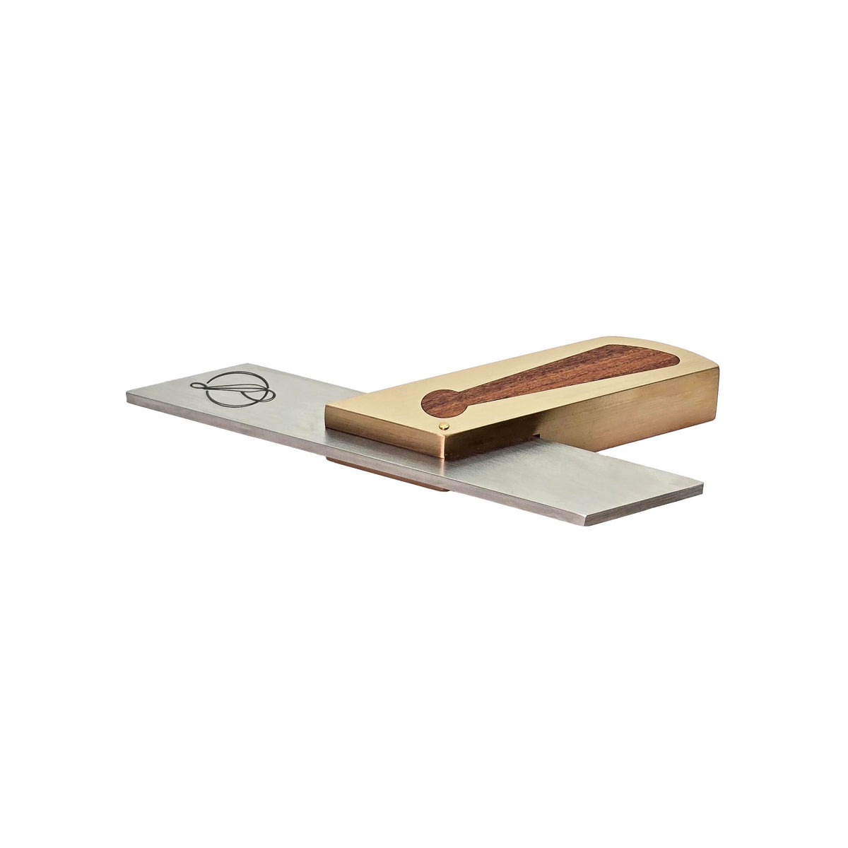 Ironbark Toolworks Mitre Gauge Brass with Mulga Inlay, precision woodworking tool from Australia