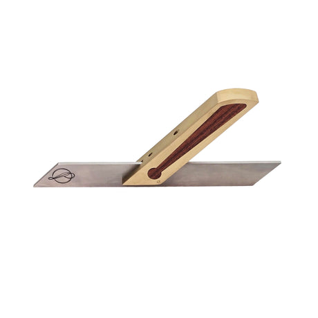 Ironbark Toolworks Mulga Inlay Mitre Gauge - Precision crafted brass mitre gauge with detailed Mulga wood inlay