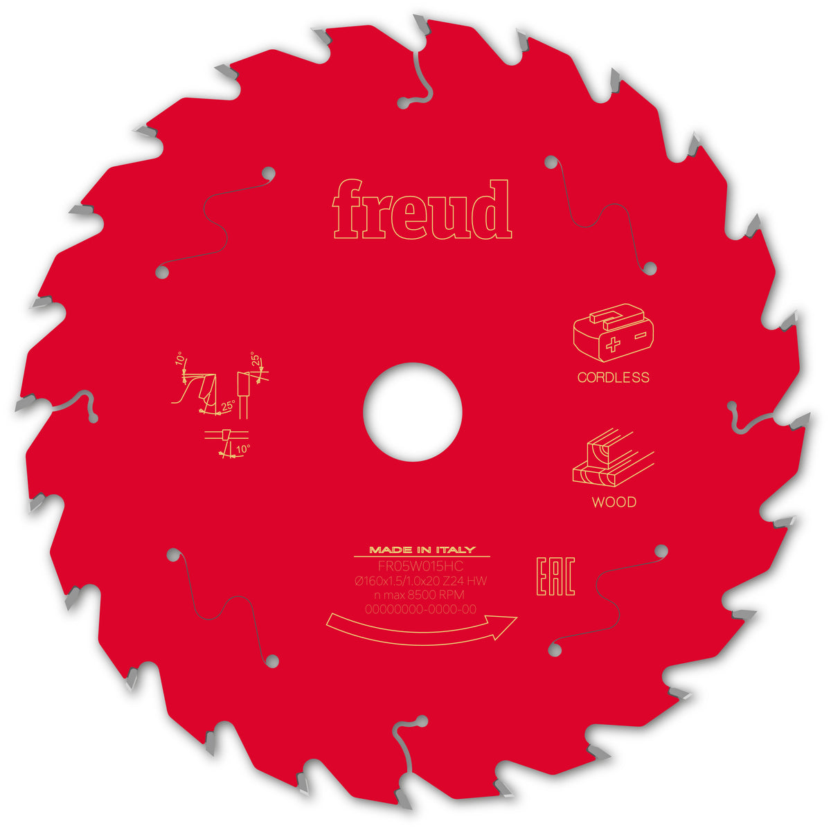 Freud 160 x 20 x 1.5 Thin Kerf Circular Saw Blades suits Cordless Handheld Power Saws