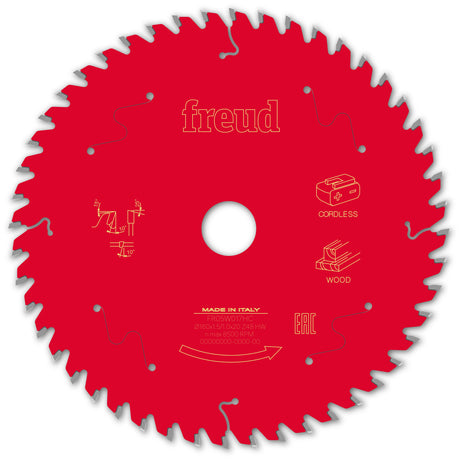 Freud 160 x 20 x 1.5 Thin Kerf Circular Saw Blades suits Cordless Handheld Power Saws