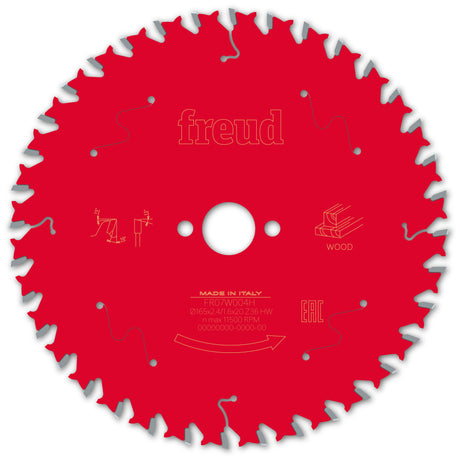 Freud 165 x 20 x 2.4 Circular Saw Blades suits Handheld and Plunge Power Saws