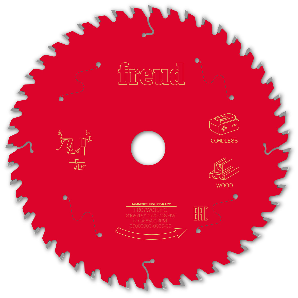 Freud 165 x 20 x 1.5 Thin Kerf Circular Saw Blades suits Cordless Handheld Power Saws