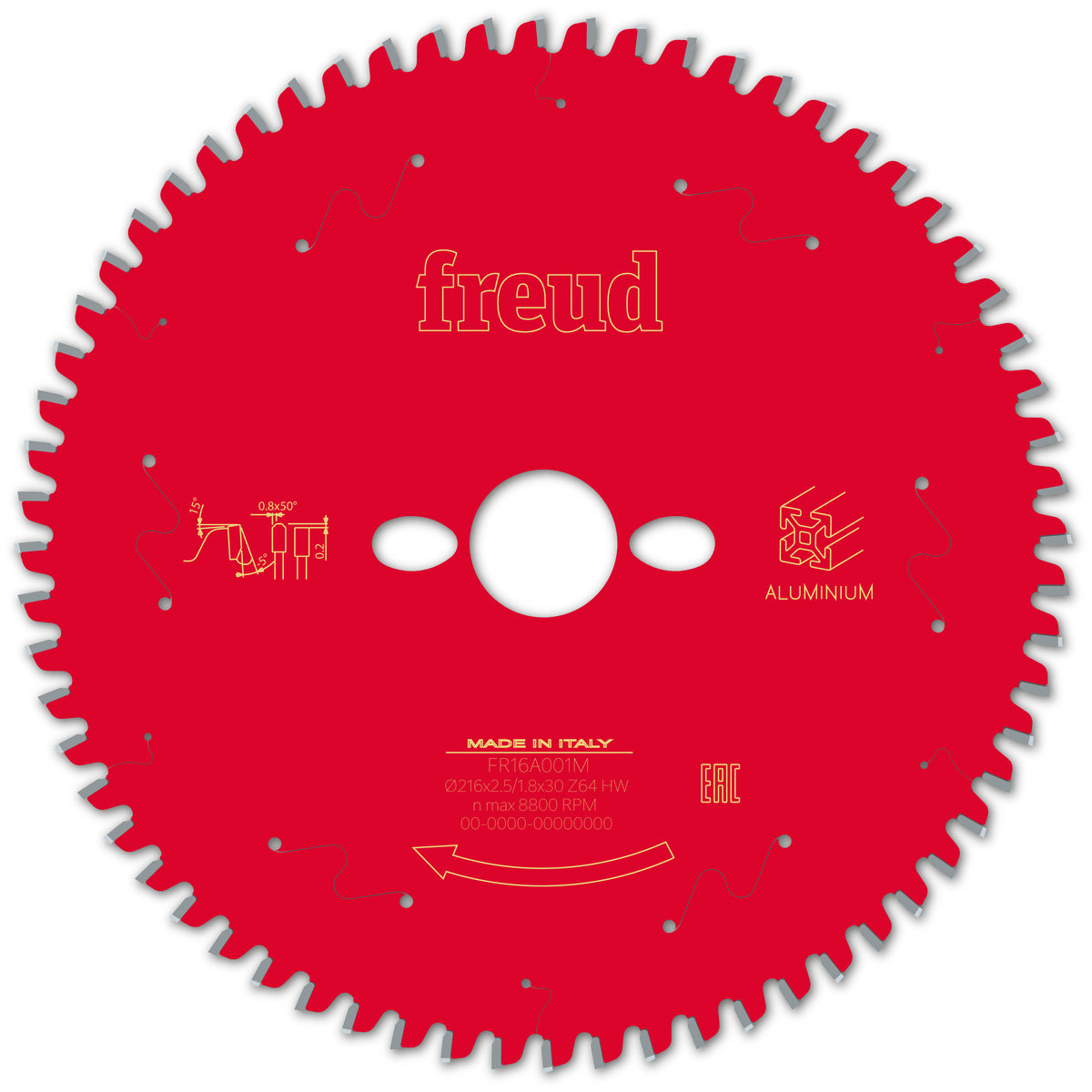 Freud 216 x 30 x 2.5 x 64T Aluminium Circular Saw Blade suits Mitre Saws